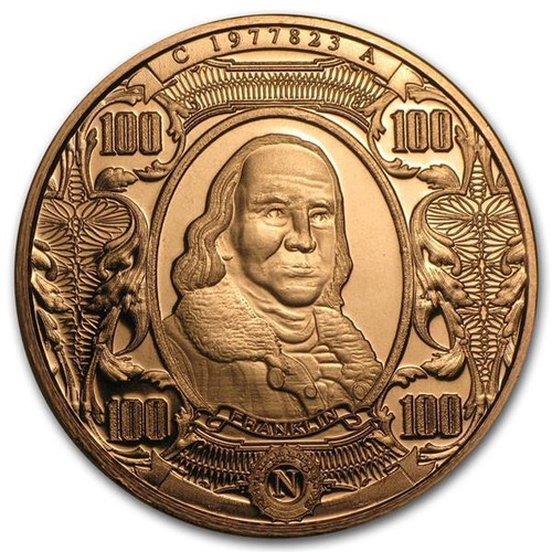Unze copper round benjamin - copper,