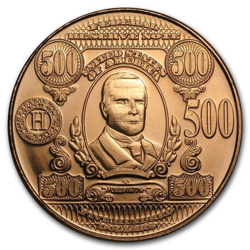 Unze copper round - 1,