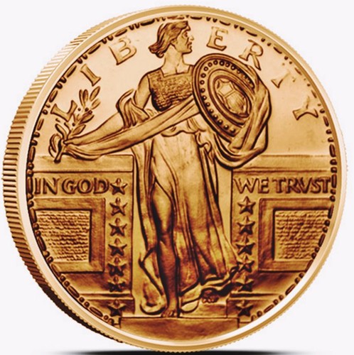 Unze copper round - 1, standing